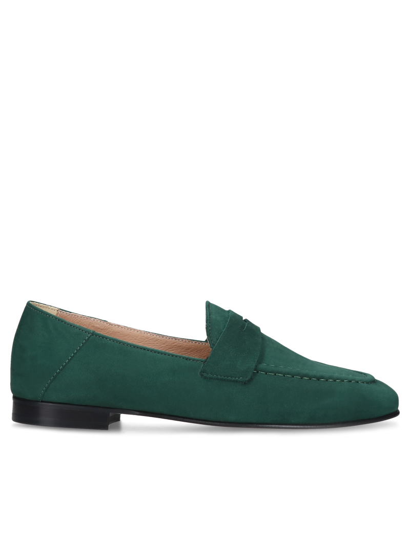 Green loafers Luisa, Conhpol Relax - Polish production, Moccasins & loafers, RE2727-01, Konopka Shoes