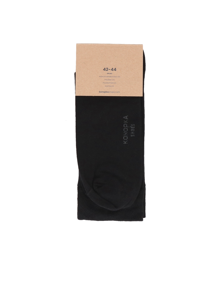 Black bamboo fiber socks, Konopka Shoes Black bamboo fiber socks, Konopka Shoes