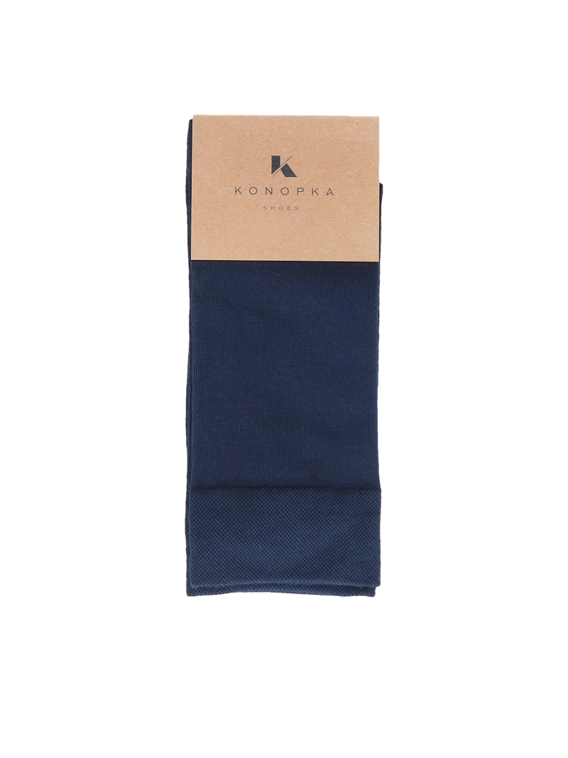 Navy blue bamboo fiber socks, Konopka Shoes