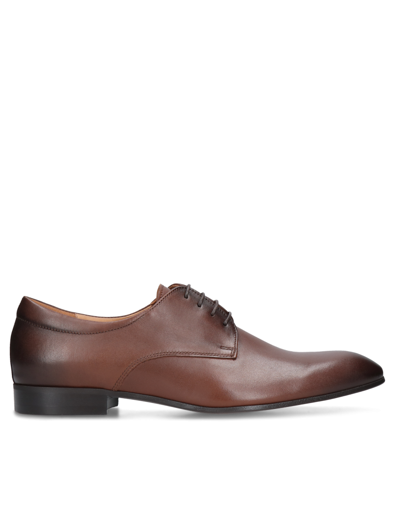 Brown shoes Kevin, Conhpol - Polish production, Derby, CE5811-03, Konopka Shoes