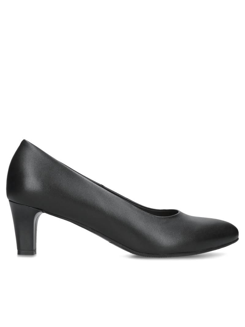 Black pumps Jackie, Conhpol Relax - Polish production, Pumps, RE2750-01, Konopka Shoes