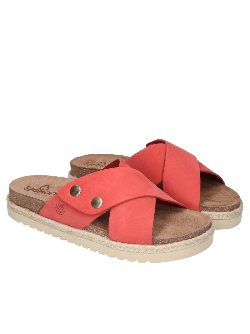 Red flip-flops Inca, Yokono, Flip flops, YO0002-01, Konopka Shoes