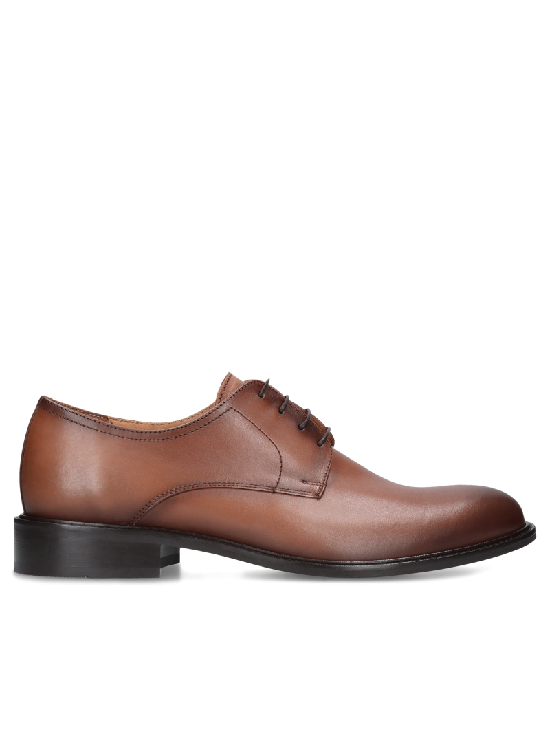 Brown shoes Marceli, Conhpol - Polish production, Derby, CE6357-01, Konopka Shoes