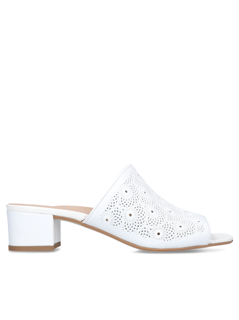 White flip-flops Clarie, Conhpol Relax, Flip flops, RE2741-01, Konopka Shoes