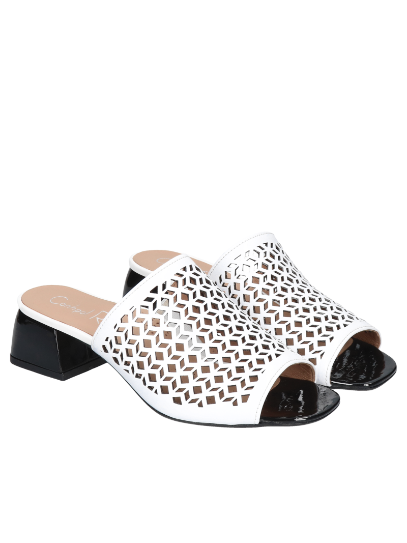 White flip-flops Clarie, Conhpol Relax, Flip flops, RE2683-02, Konopka Shoes