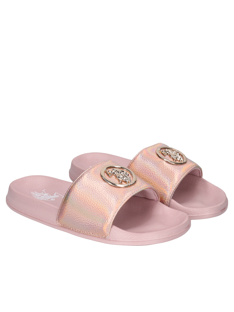 Pink comfortable lightweight beach flip-flops for women, U.S. Polo Assn., Konopka Shoes