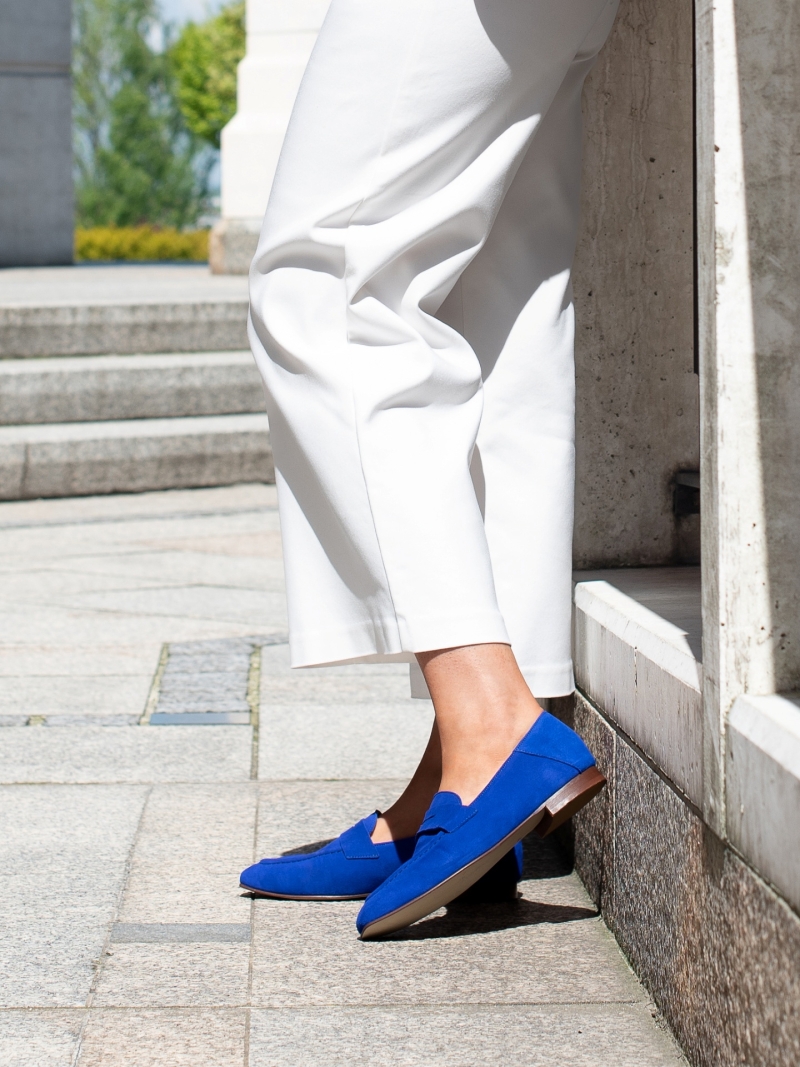Blue loafers Luisa, Conhpol Relax - Polish production, Moccasins & loafers, RE2727-03, Konopka Shoes