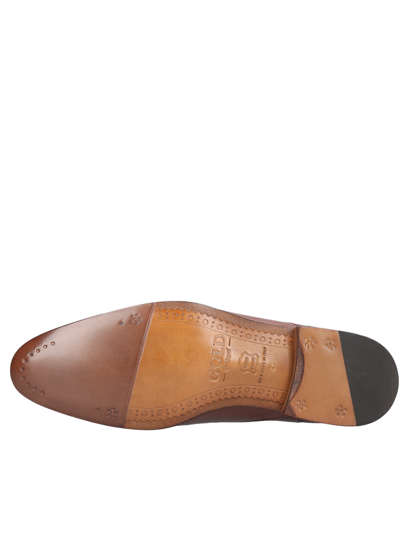 Brown shoes Kevin - Gold Collection, Conhpol - Polish production, Derby, CG3553-01, Konopka Shoes