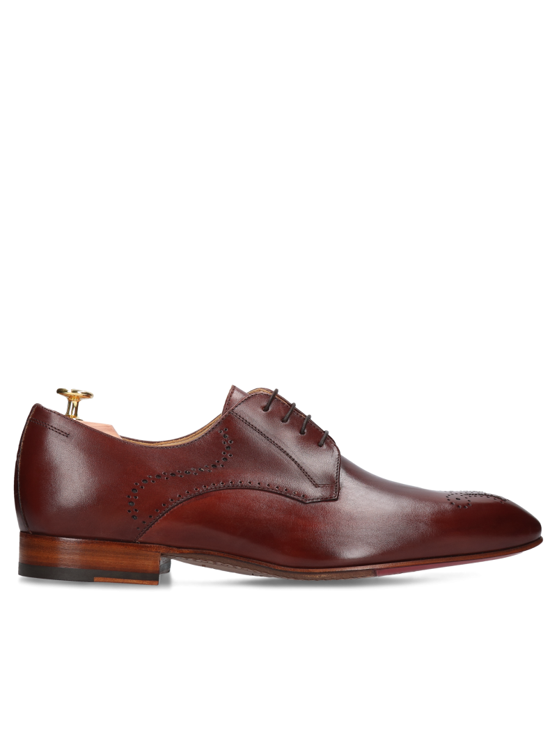 Brown shoes Kevin Gold Collection, Conhpol - Polish production, Derby, CG3553-03, Konopka Shoes