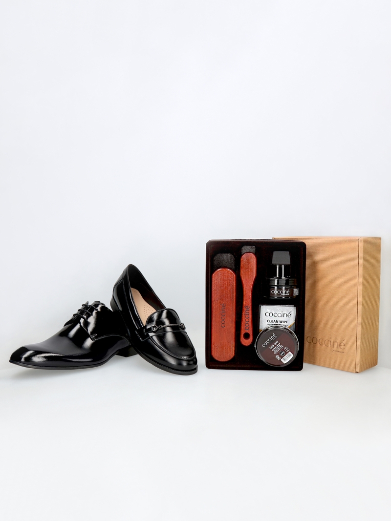 Black grain leather shoe set, Coccine, DA0043-04, Konopka Shoes