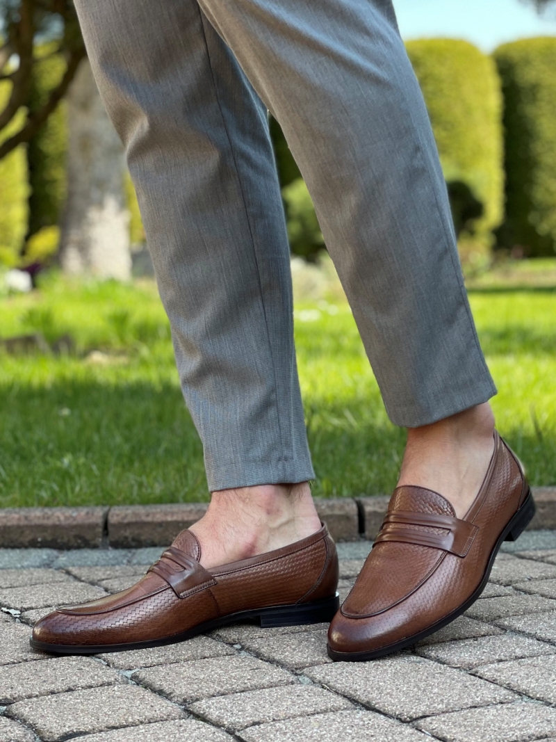 Brown casual loafers Hugo, Conhpol - polish production, CE6209-02, Loafers and moccasins, Konopka Shoes