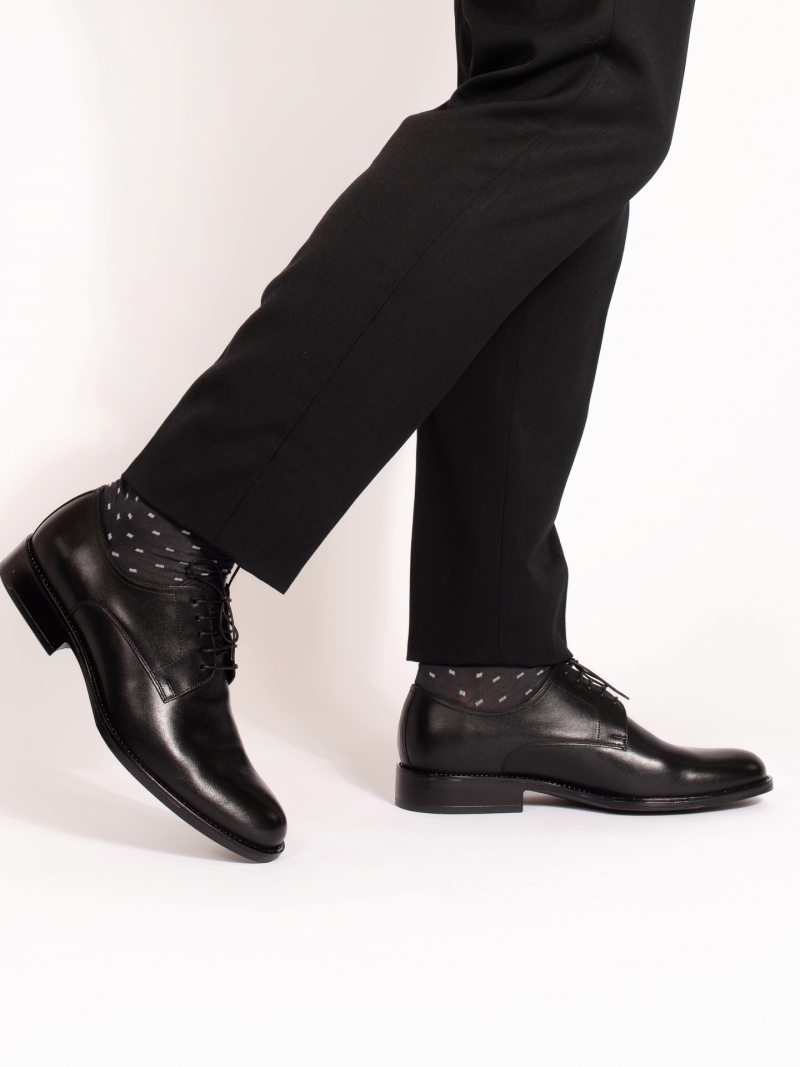 Black shoes Oscar, Conhpol - Polish production, Derby, CE6353-01, Konopka Shoes