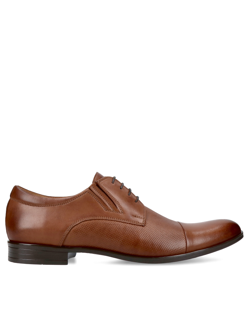Brown leather shoes Kris, Conhpol - Polish production, Derby, CE6367-01, Konopka Shoes