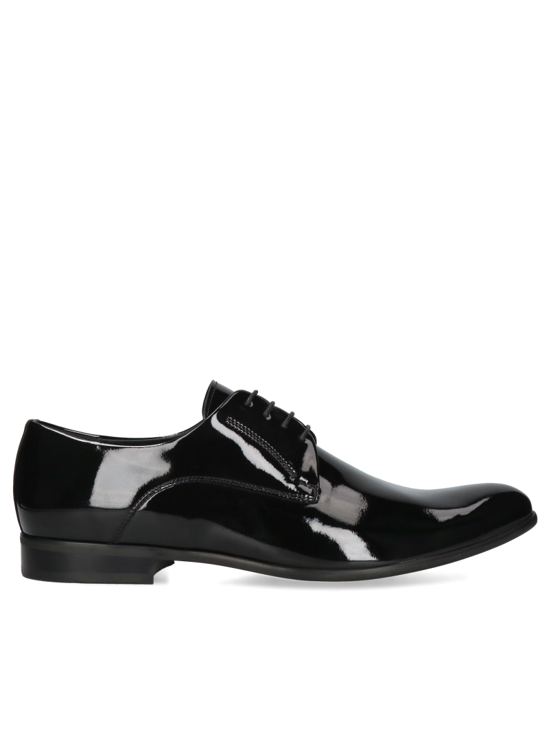 Black derby Dorian, Conhpol - Polish production, Derby, CE6369-01, Konopka Shoes