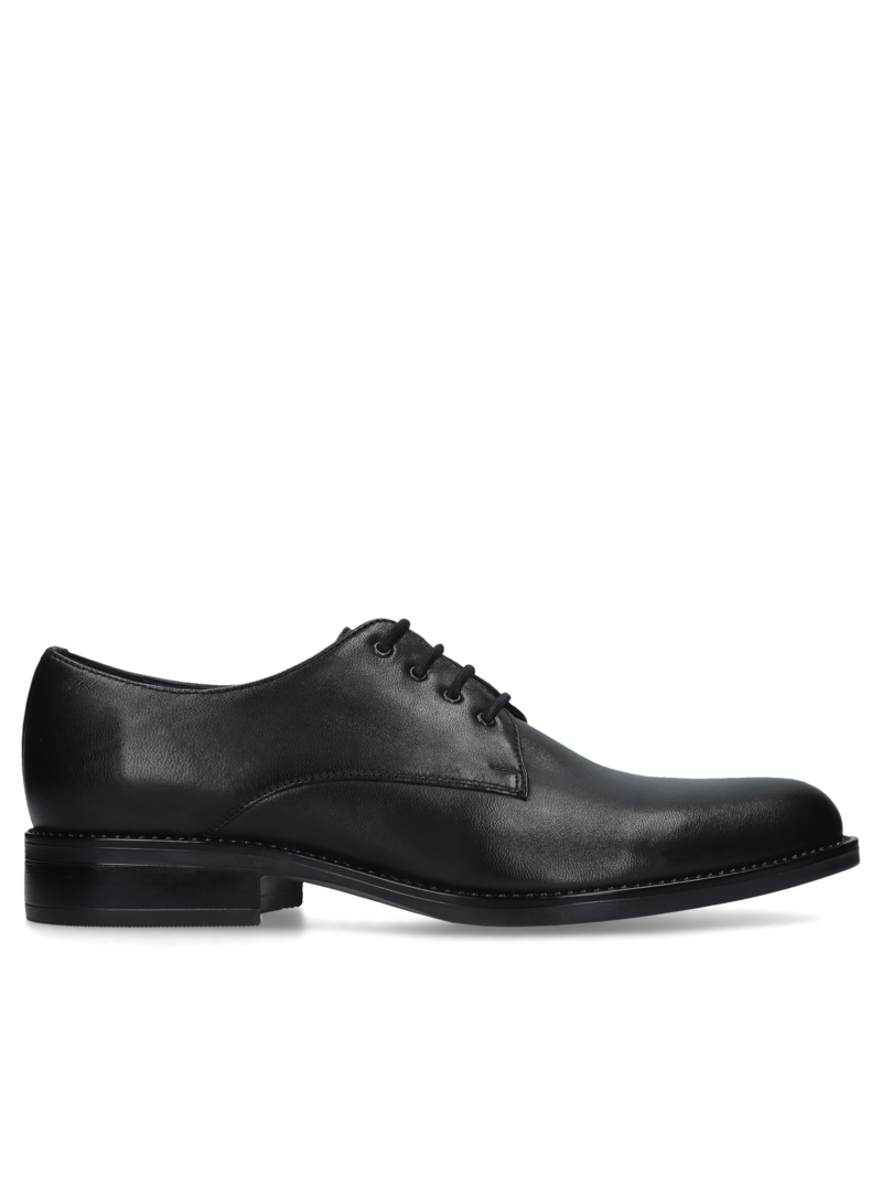 Black elegant, shoes Oscar, Conhpol - Polish production, Derby, CE0435-02, Konopka Shoes