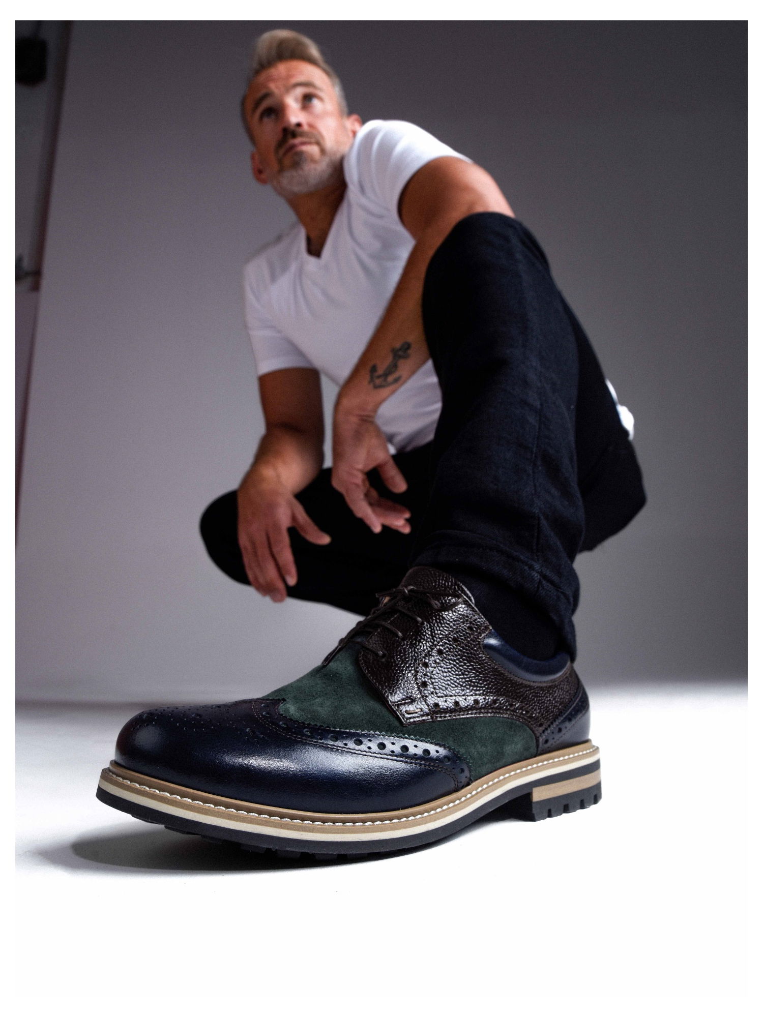 Navy Blue Dress With Green Shoes Navy Blue And Green Derby Olivier