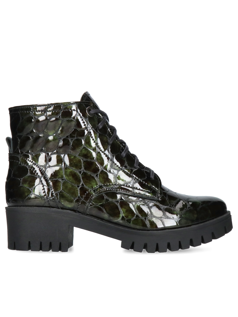 Women's leather winter, green boots Linda, Conhpol Relax - Polish production, RK2708-03, Boots, Konopka Shoes