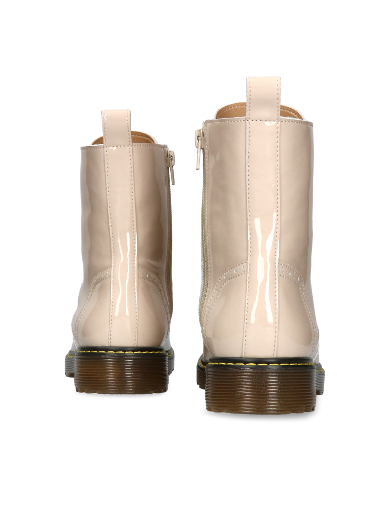Beige boots Marion patent leather , Conhpol Relax - polish production, RE2752-01, Boots, Konopka Shoes Beige boots Marion patent leather , Conhpol Relax - polish production, RE2752-01, Boots, Konopka Shoes