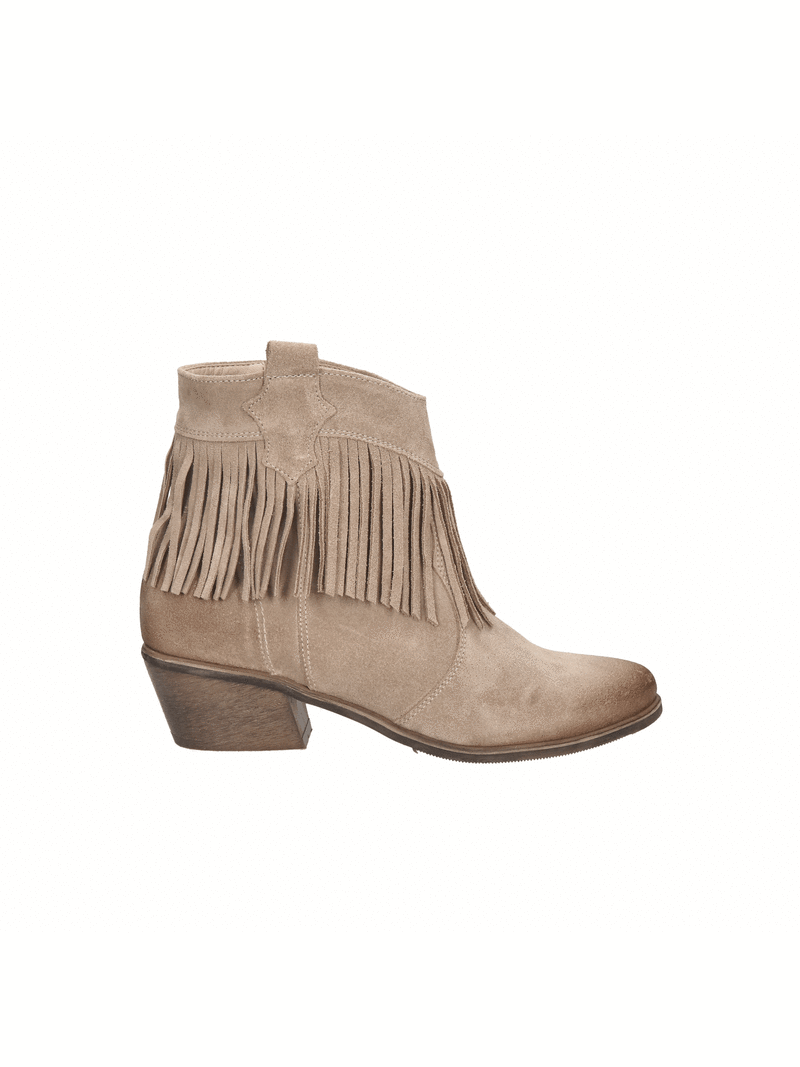 Beige cowgirl boots Matilde leather, DU0020-01, Cowboy boots, Konopka Shoes