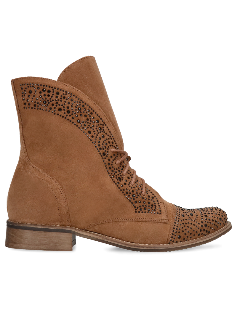 Brown boots Celinka velour , DU0017-02, Boots, Konopka Shoes