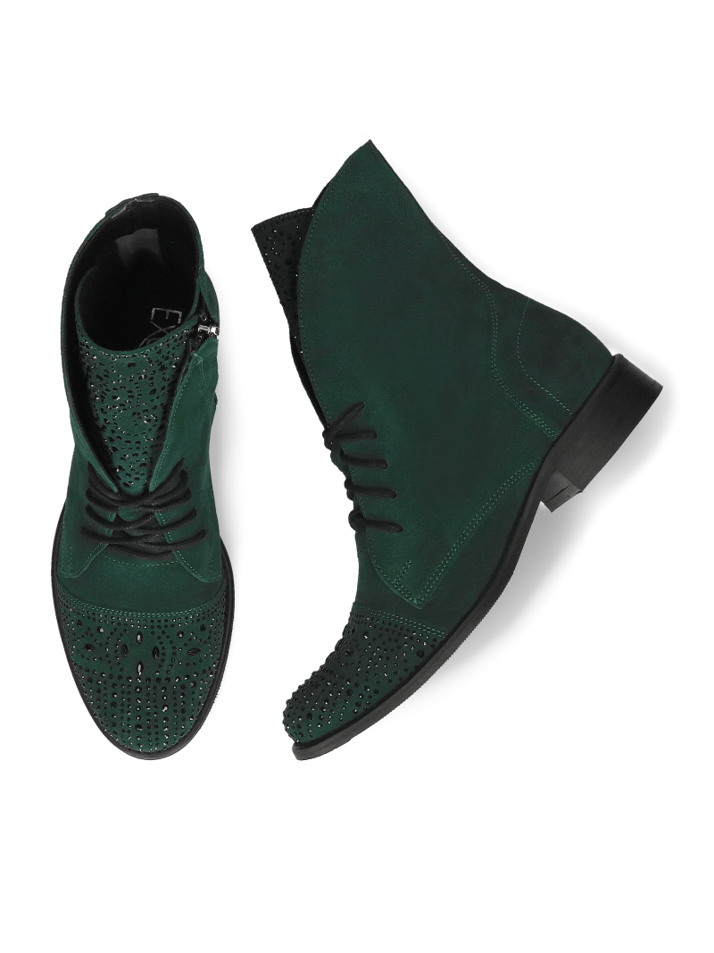 Velour green boots Celinka, DU0016-02, Boots, Konopka Shoes Velour green boots Celinka, DU0016-02, Boots, Konopka Shoes