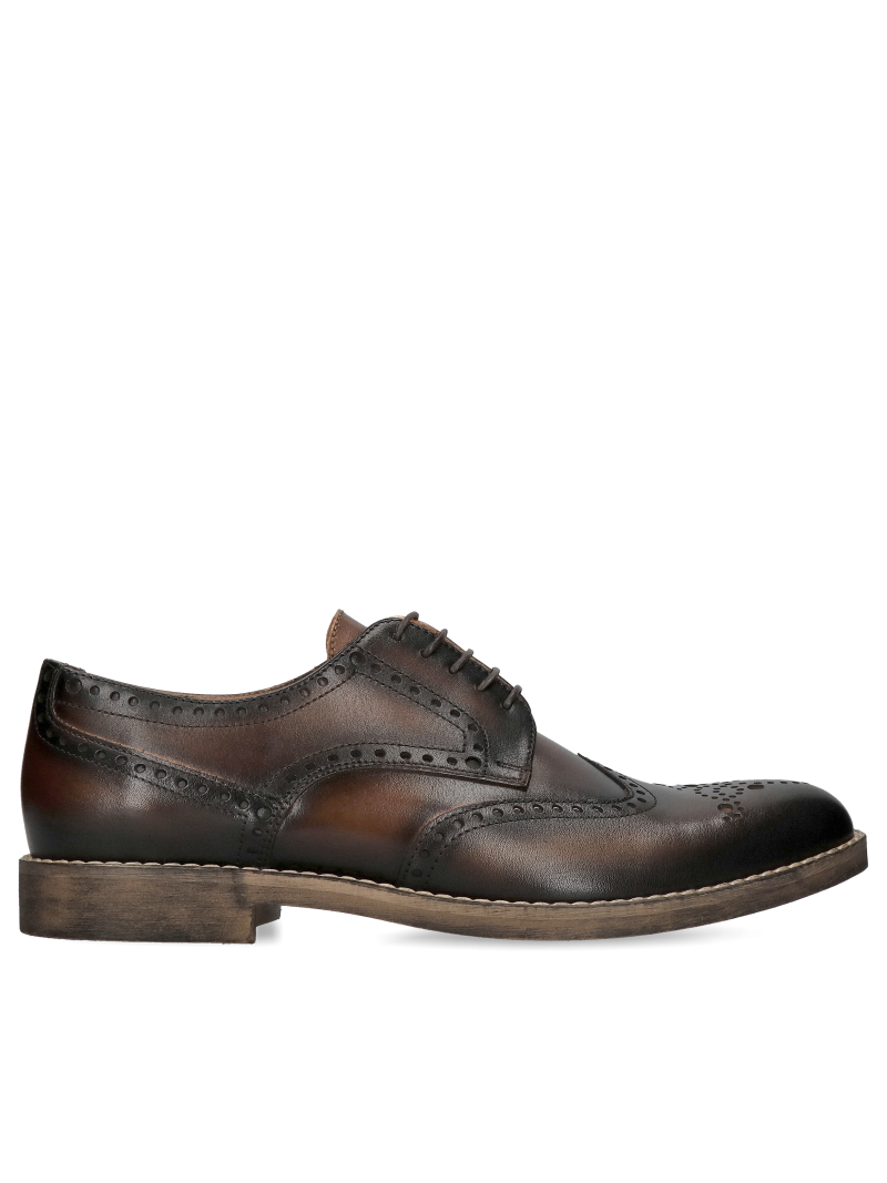 Brown, casual shoes Teo, Conhpol - Polish production, Brogue, CE6377-03, Konopka Shoes