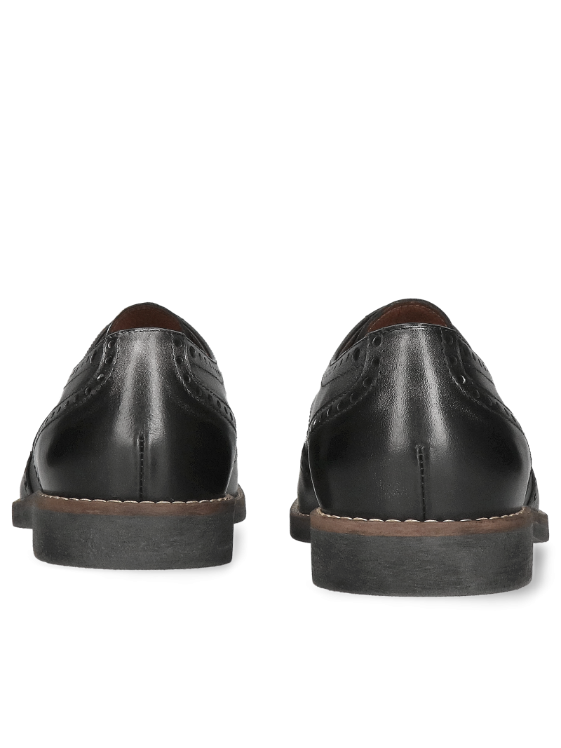 Black casual, shoes Teo, Conhpol - Polish production, Derby, CE6377-01, Konopka Shoes