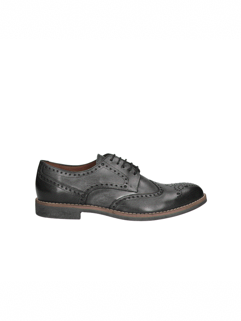 Black casual, shoes Teo, Conhpol - Polish production, Derby, CE6377-01, Konopka Shoes