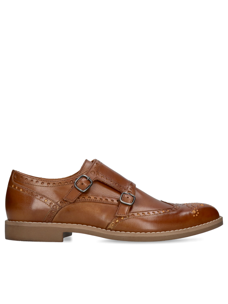 Brown monk shoes Teo, Conhpol - Polish production, Monk, CE6376-01, Konopka Shoes