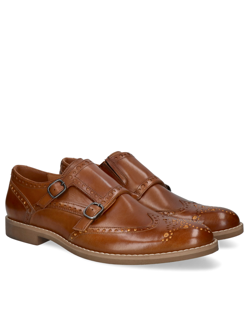 Brown monk shoes Teo, Conhpol - Polish production, Monk, CE6376-01, Konopka Shoes