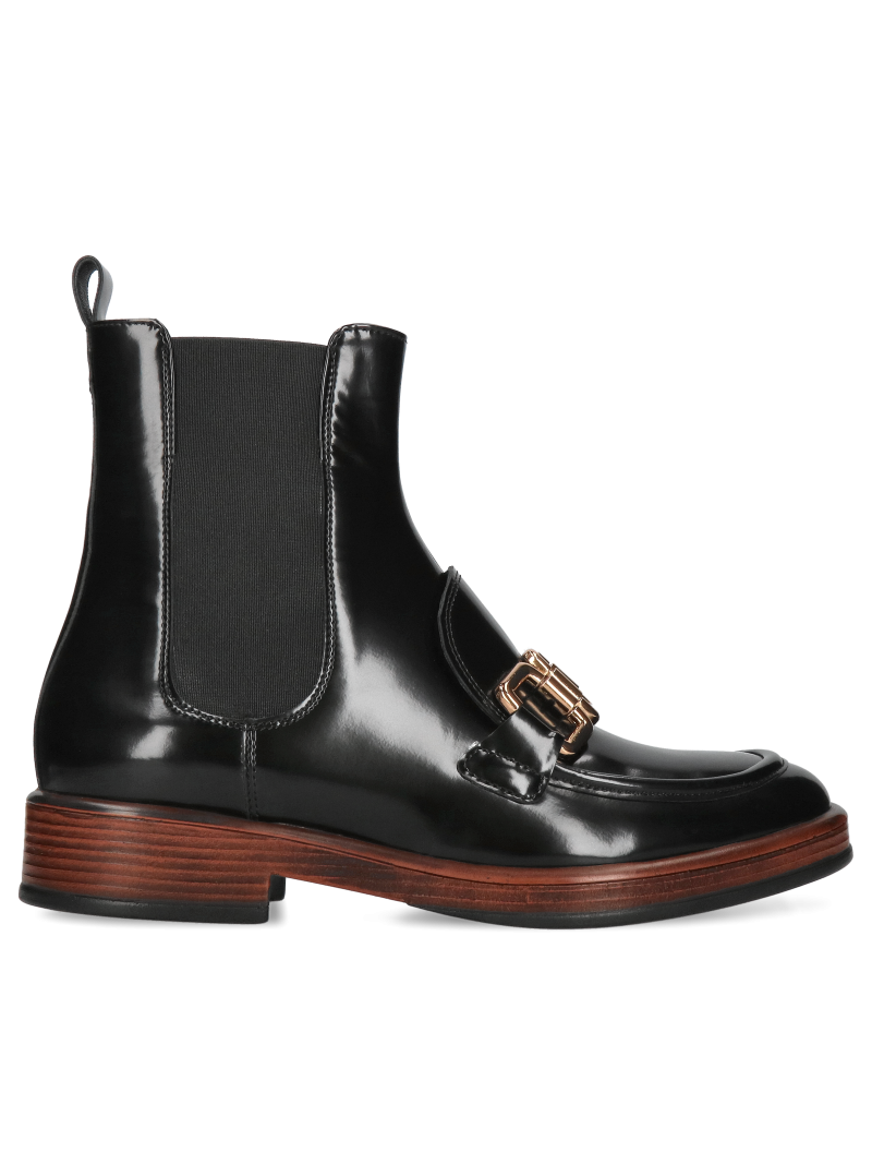 Beautiful, black chelsea boots Muriel in natural grain leather, Visconi, VK0013-01, Konopka Shoes