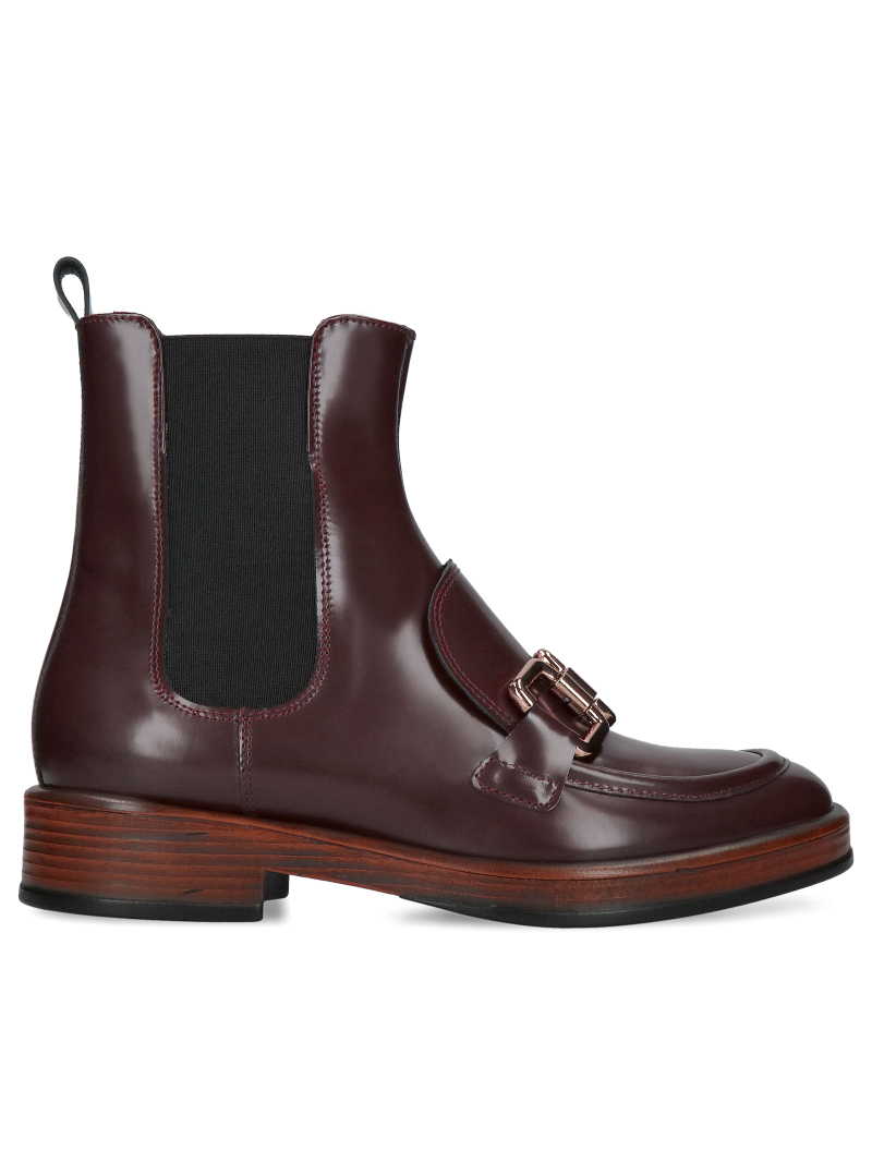 Maroon chelsea boots Muriel leather winter, Visconi, VK0013-02, chelsea boots, Konopka Shoes