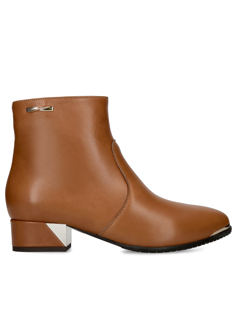 Leather, brown boots Leila boots, Conhpol Bis, BK5754-01, Boots, Konopka Shoes