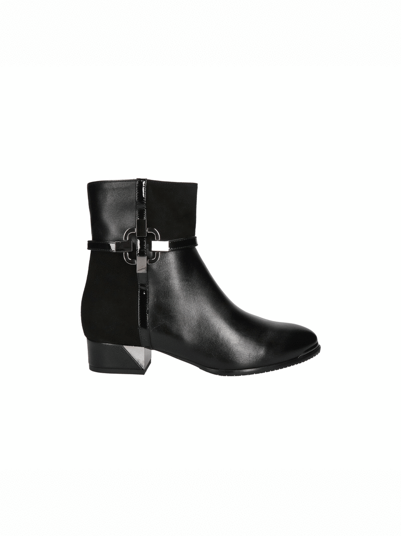 Leather, black boots Leila, Conhpol Bis, BK5752-01, Boots, Konopka Shoes