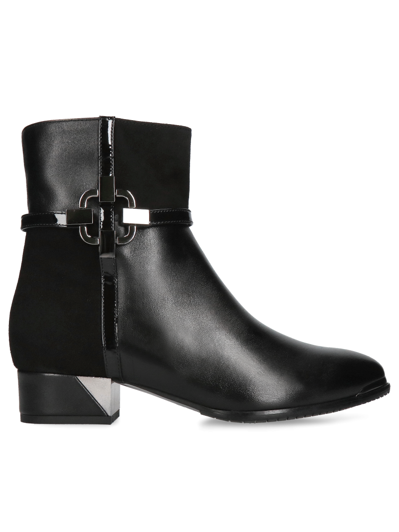 Leather, black boots Leila, Conhpol Bis, BK5752-01, Boots, Konopka Shoes