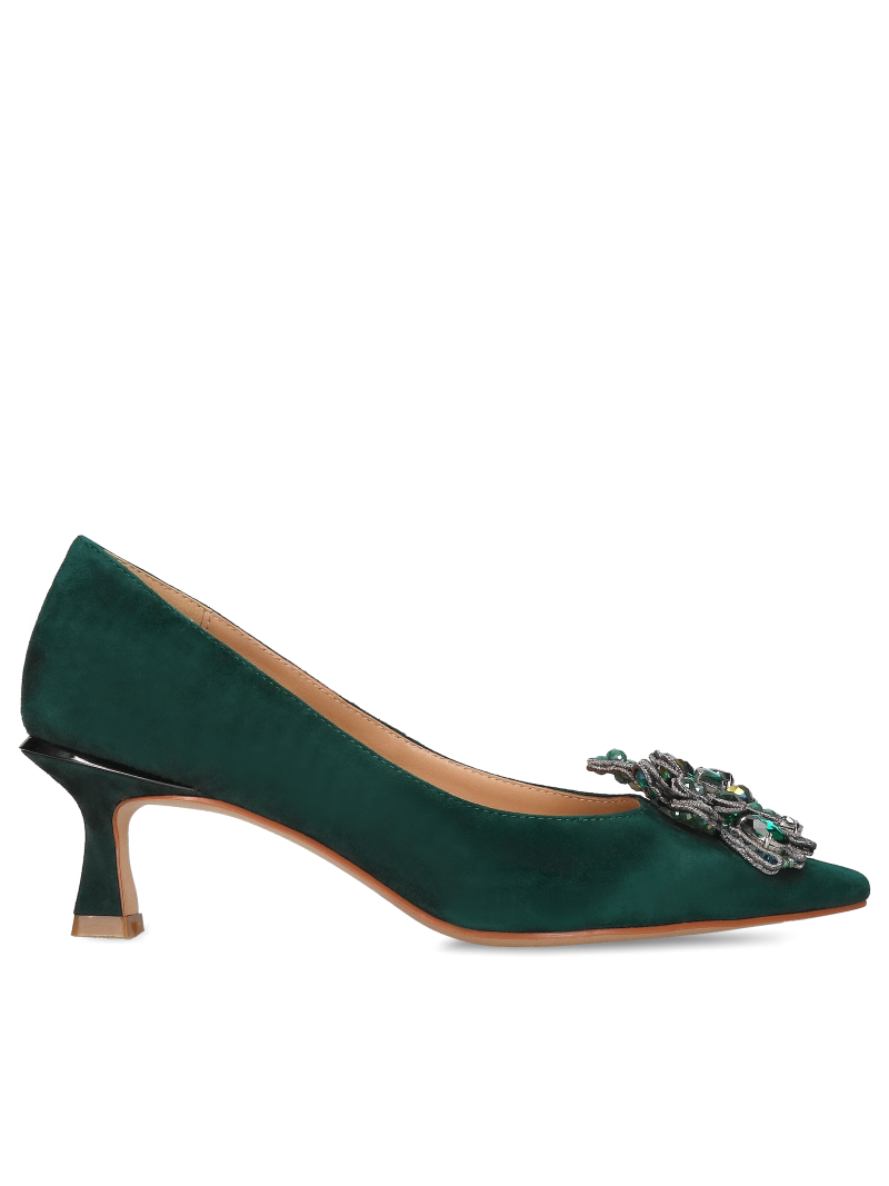 Suede, green pumps Louise, Alma en Pena, AM0024-01, pumps, Konopka Shoes