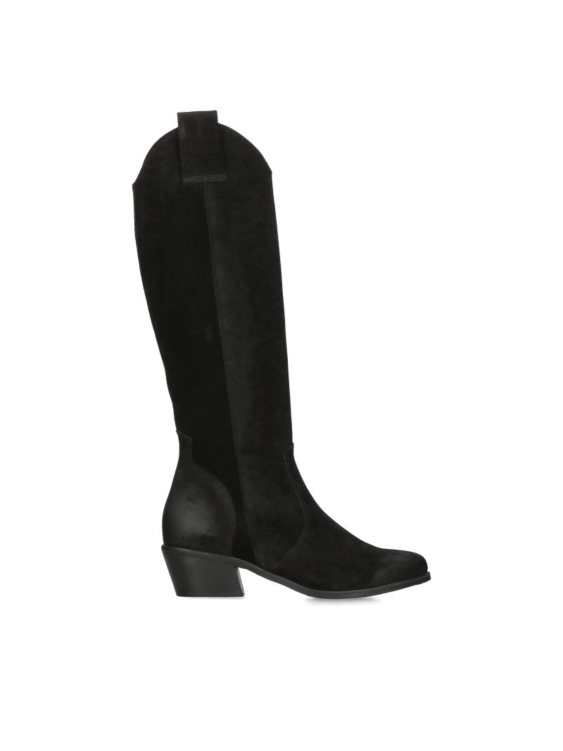 Leather, black cowgirl boots Matilde, DU0019-01, Cowboy boots, Konopka Shoes