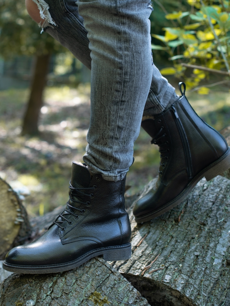 Black boots Gawin, Conhpol - Polish production, Boots, CK6310-01, Konopka Shoes
