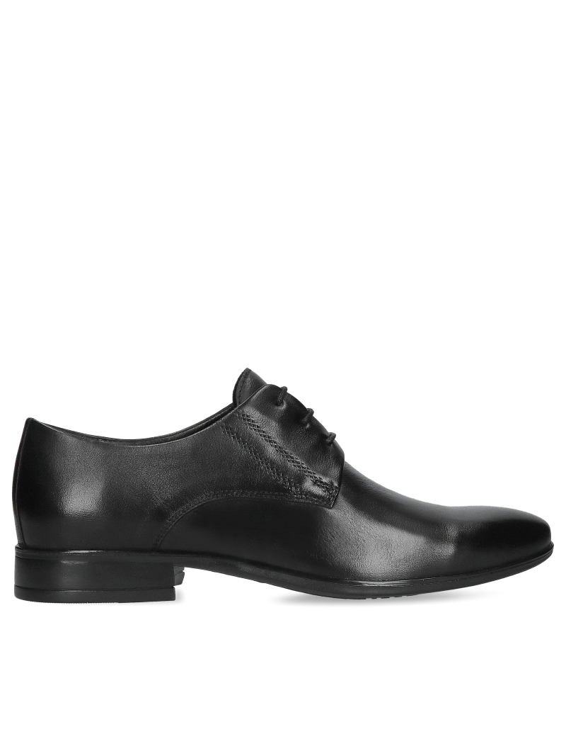 Black, man shoes Karol, Conhpol - Polish production, CE6378-01, Derby, Konopka shoes