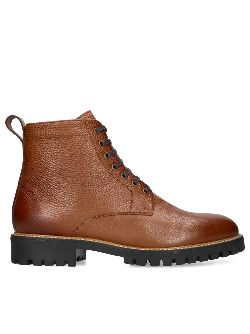 Brown pea leather Flavio boots, Conhpol - Polish production, CK6365-02, Boots, Konopka Shoes