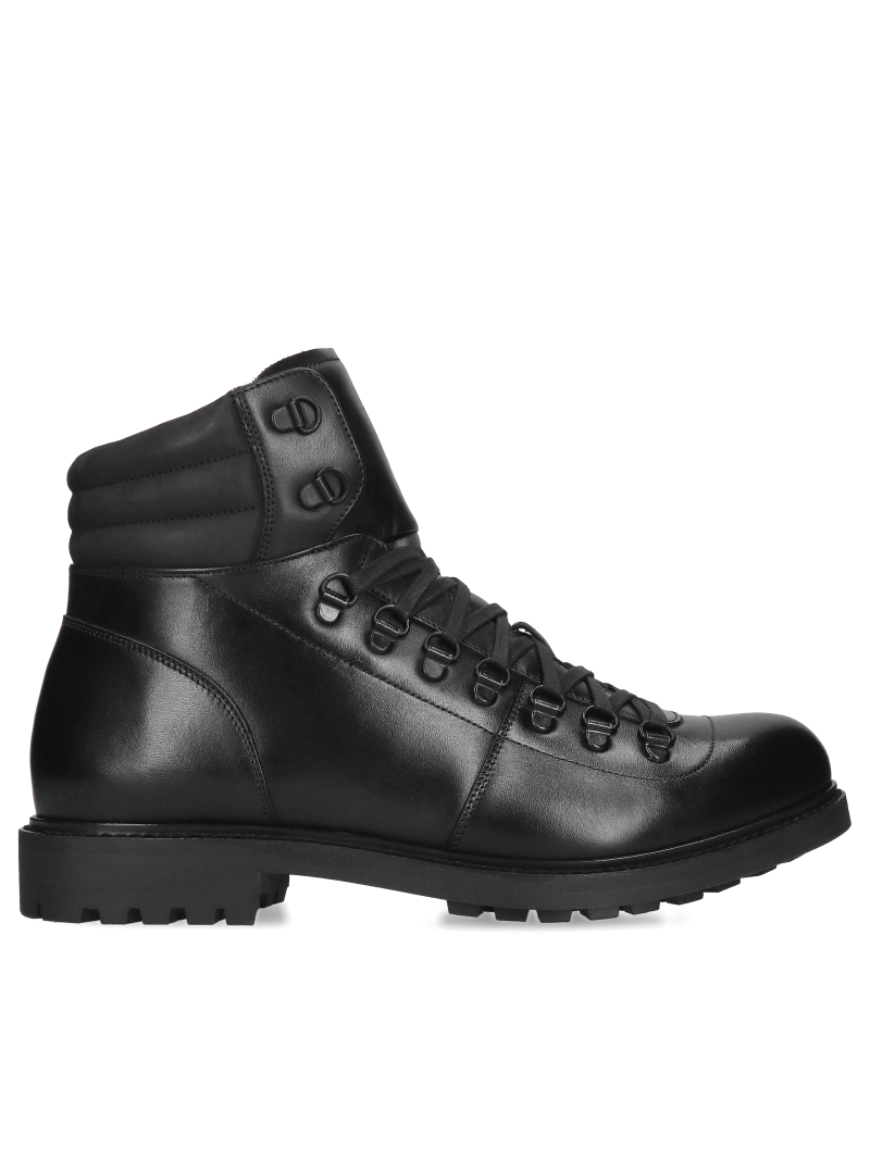 Black winter boots Olivier made of facing natural leather, Conhpol - Polish production, CK6362-01, Boots, Konopka Shoes