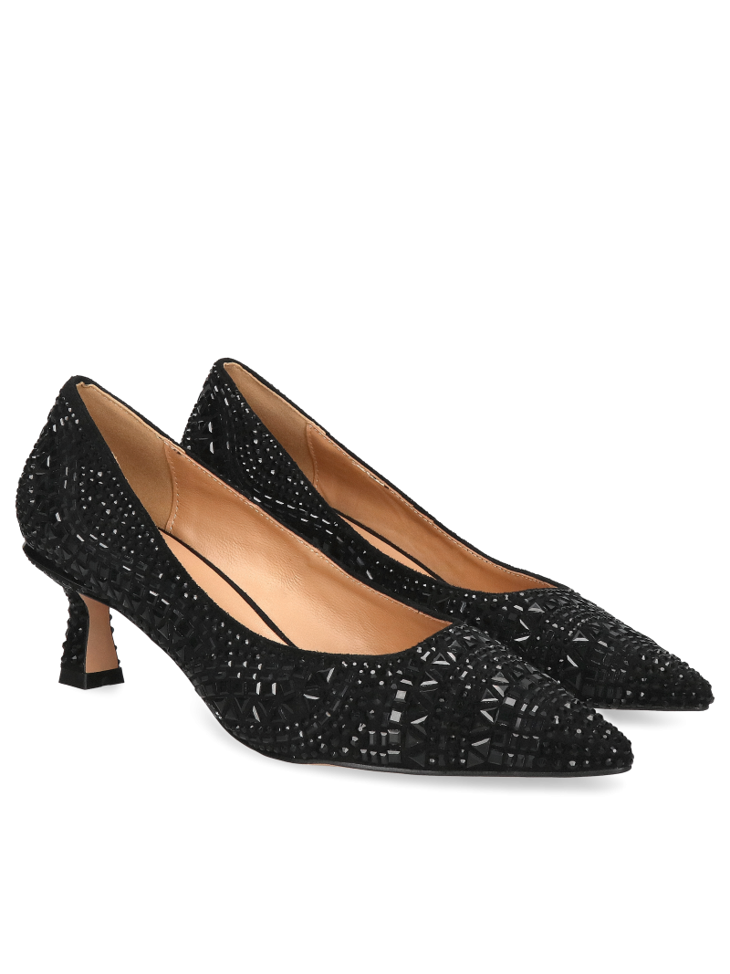 Black suede pumps Louise, Alma en Pena, AM0025-01, pumps, Konopka Shoes