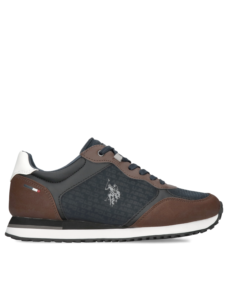 Original brown and navy blue men's sneakers by U.S. POLO ASSN.,US0066-03,Sneakers,Konopka Shoes