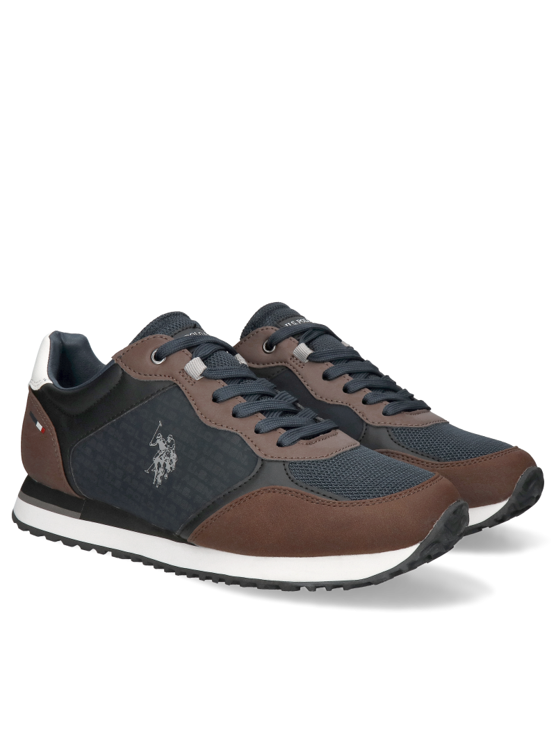Original brown and navy blue men's sneakers by U.S. POLO ASSN.,US0066-03,Sneakers,Konopka Shoes