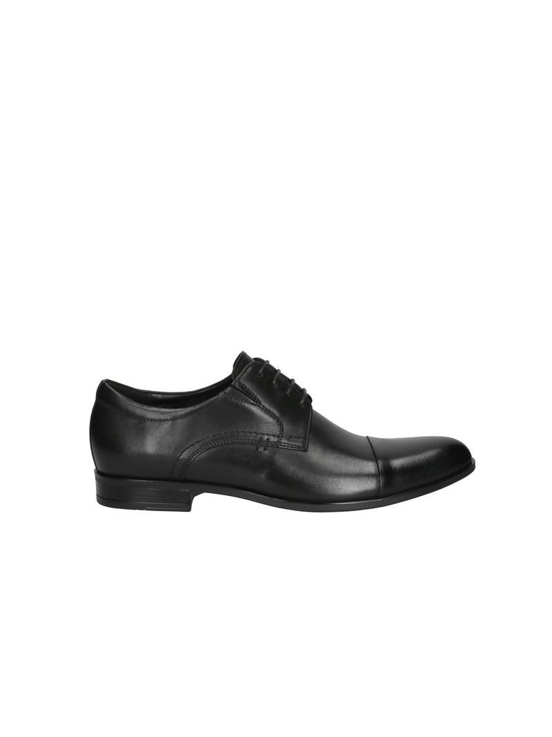 Men's black leather derby elegant wedding shoes