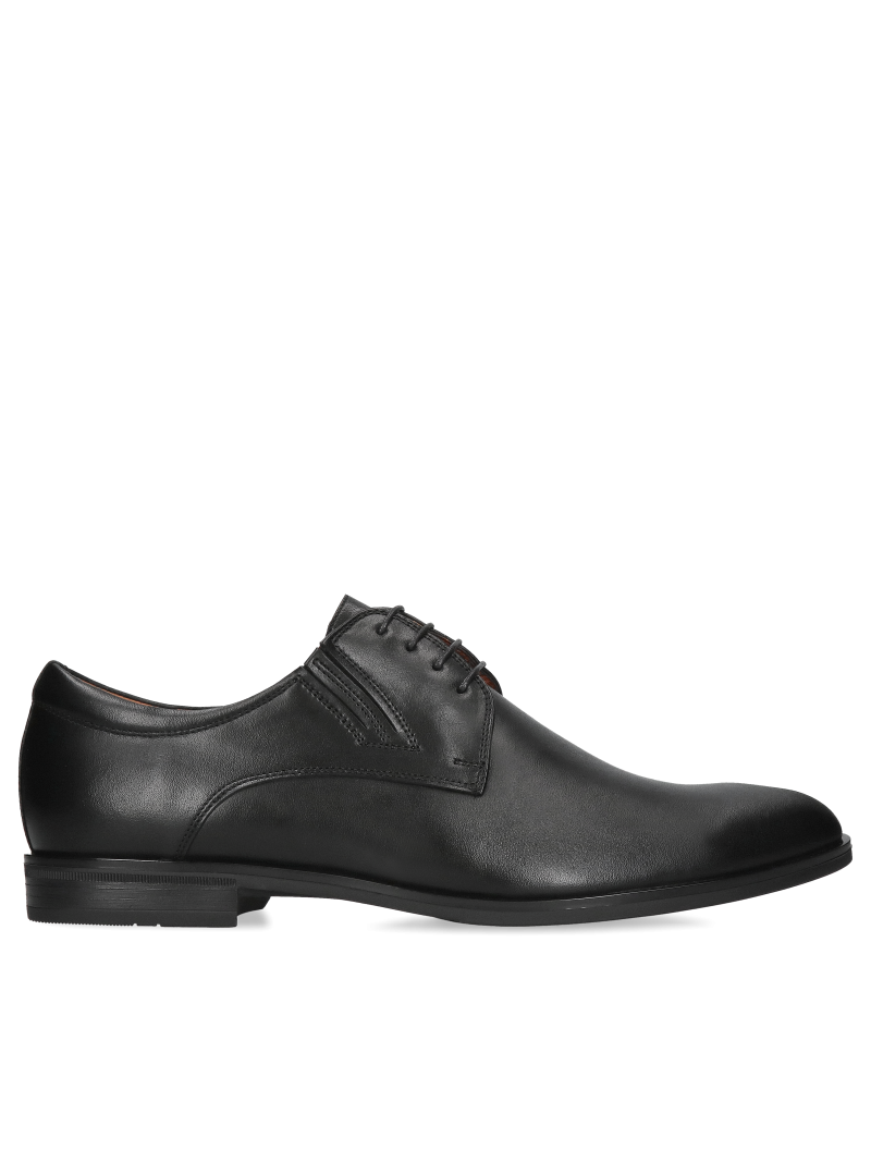 Black shoes Kellen, Conhpol - Polish production, Derby, CI6381-01, Konopka Shoes