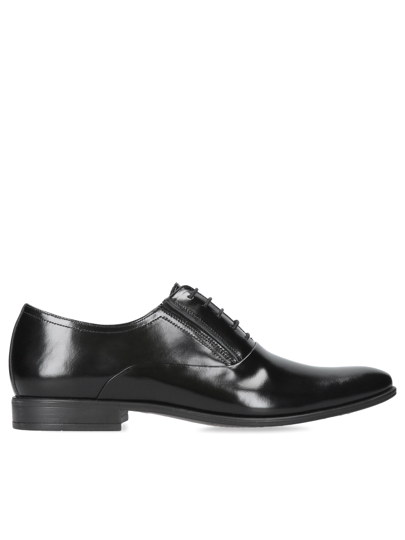 Black oxford shoes Raf, Conhpol - Polish production, Oxford shoes, CE6383-01, Konopka Shoes