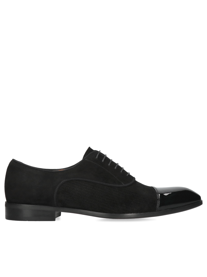 Black oxford shoes Kevin, Conhpol - Polish production, Oxfordy, Konopka Shoes