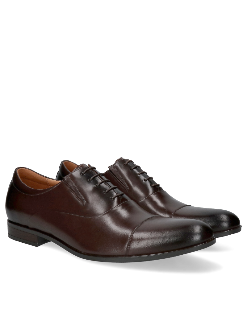 Brown oxford shoes Richard, Conhpol - Polish production, Oxfordy, Konopka Shoes