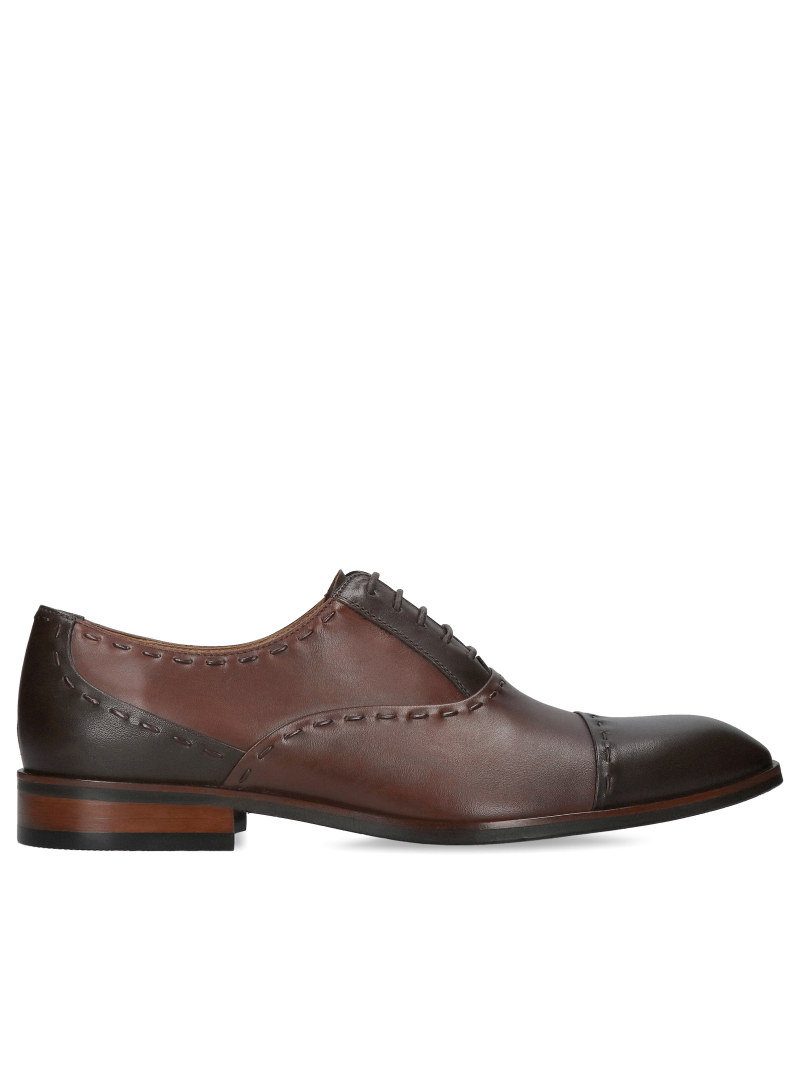 Brown oxford shoes Kevin, Conhpol - Polish production, Oxfordy, Konopka Shoes